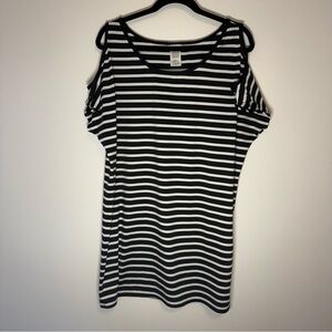 MICHAEL Michael Kors Black and White T-shirt Dress Size L